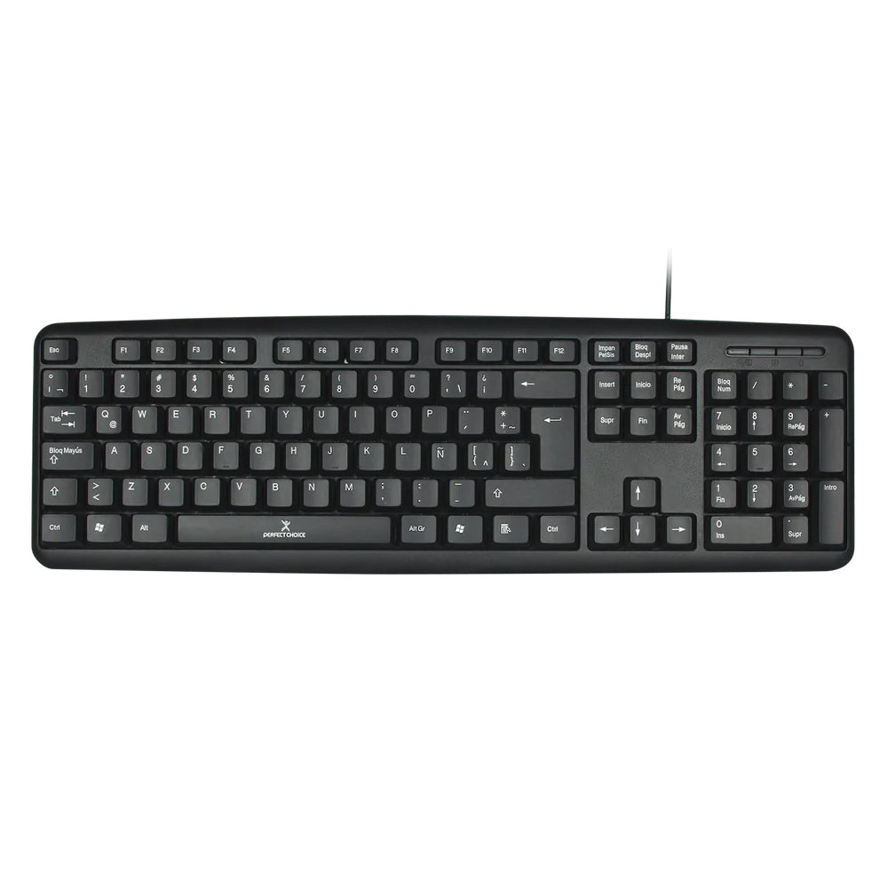 Teclado Perfect Choice Resistente a Derrames, PC-201038, Alámbrico