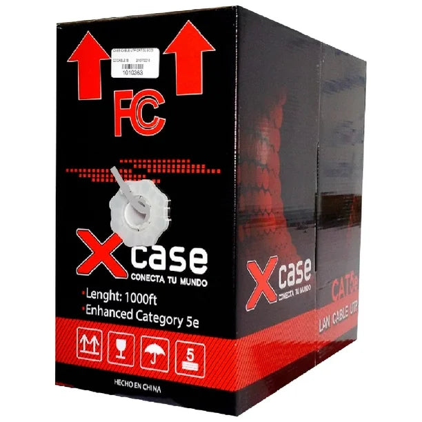 Bobina Cable UTP Cat5e Exterior 305m Xcase ACCCABLE18DOF Gris