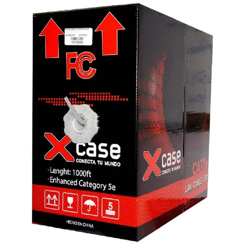 Bobina Cable UTP Cat5e Exterior 305m Xcase ACCCABLE18DOF Gris