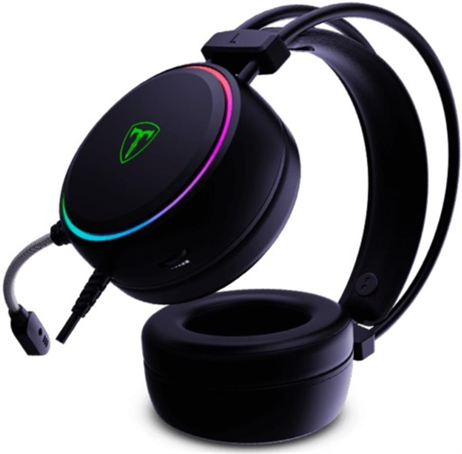Diadema Gamer T-Dagger Sona RGB USB 2.0 con Micrófono Negra