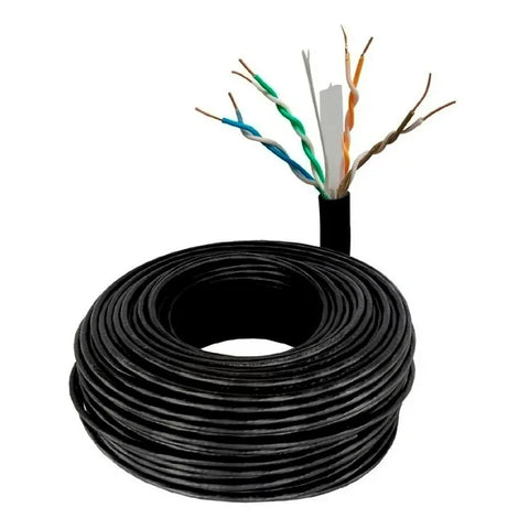 Bobina Cable UTP Cat6 Exterior 305m Negra XCASE