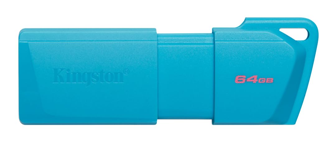 Memoria USB Kingston DataTraveler Exodia M 64GB USB 3.2 Retráctil Turquesa