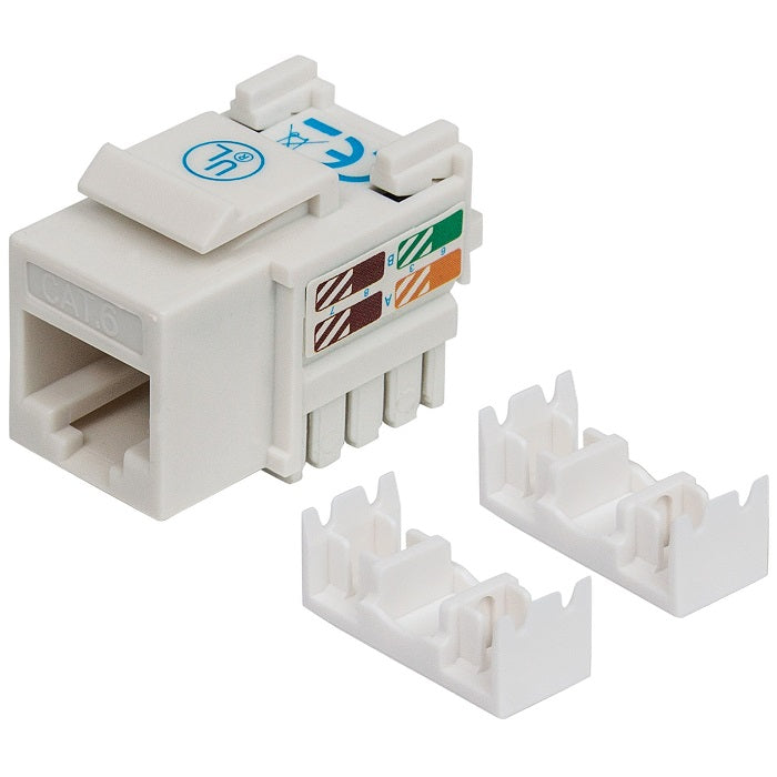 Jack Keystone Cat6 Intellinet de Impacto Blanco