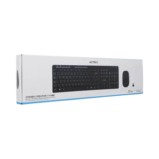 Teclado Y Mouse Inalámbrico, USB, Negro ACTECK
