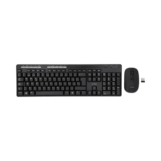Teclado Y Mouse Inalámbrico, USB, Negro ACTECK