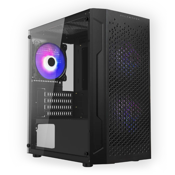 Gabinete Gamer Balam Rush Artic Mini Torre ATX Cristal Templado