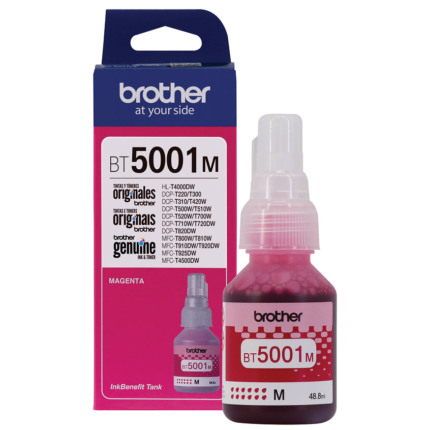 Botella de Tinta Brother BT5001M Magenta para DCP-T220