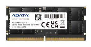 Memoria RAM Adata DDR5 SODIMM 16GB 4800MHz para Laptop