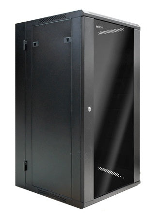 Gabinete Rack Enson 22U para Piso o Pared con Puerta de Cristal