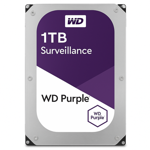 Western Digital Purple WD10PURZ Disco Duro 1TB 3.5'' SATA III, Vigilancia 24/7, Tecnología AllFrame – HDD para CCTV