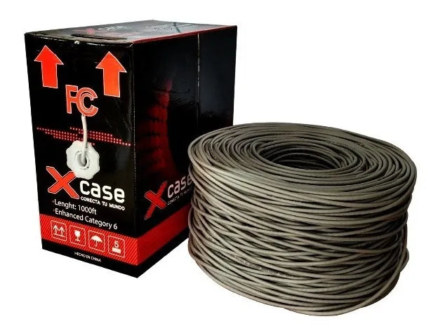 Cable UTP Cat6 Xcase 305m Gris Bobina .50mm