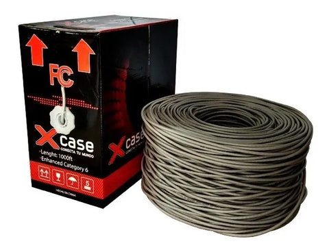 Cable UTP Cat6 Xcase 305m Gris Bobina .50mm