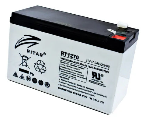 Batería RITAR RT1270 12V 7Ah para No Break y UPS