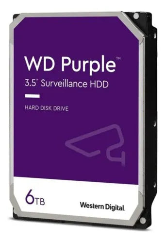 Disco Duro WD Purple 6TB para Videovigilancia 24/7 SATA 3.5”
