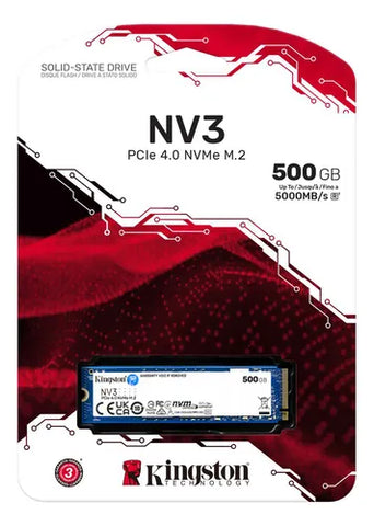 SSD Kingston NV3 500GB NVMe PCIe 4.0 M.2 para Laptop y PC