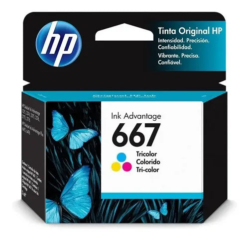 Cartucho de Tinta Color HP 667 Original para 1216 1275 2335 2336
