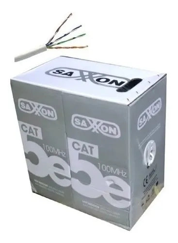 Bobina Cable UTP Cat5e Interior 305m Blanco SAXXON