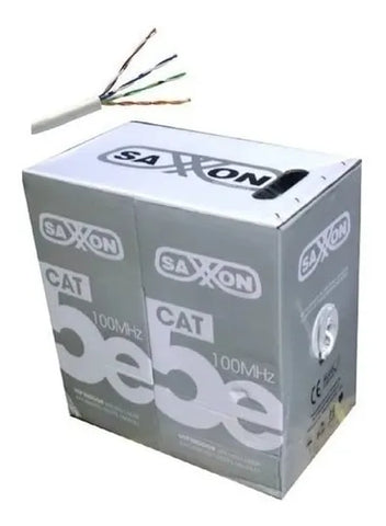 Bobina Cable UTP Cat5e Interior 305m Blanco SAXXON