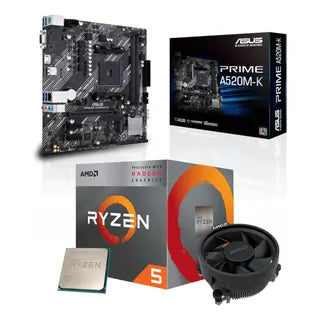 Kit Actualización AMD Ryzen 5 3400G con Tarjeta Madre ASUS PRIME A520M-K DDR4