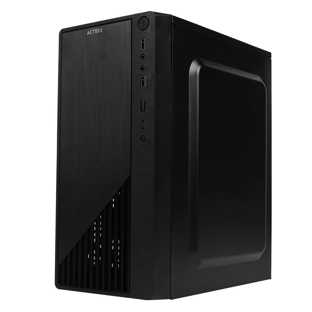 Gabinete Compacto Mini Torre Kioto GC220 Negro con Fuente ATX 500 W ACTECK