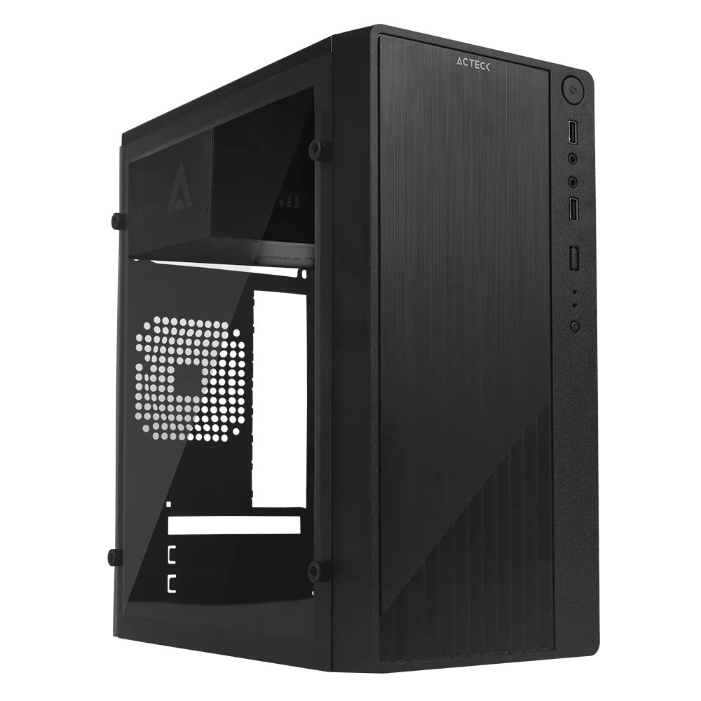 Gabinete Compacto Mini Torre Kioto GC220 Negro con Fuente ATX 500 W ACTECK