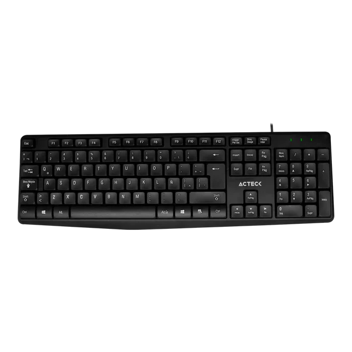 Kit de Teclado y Mouse Alámbrico Negro Acteck