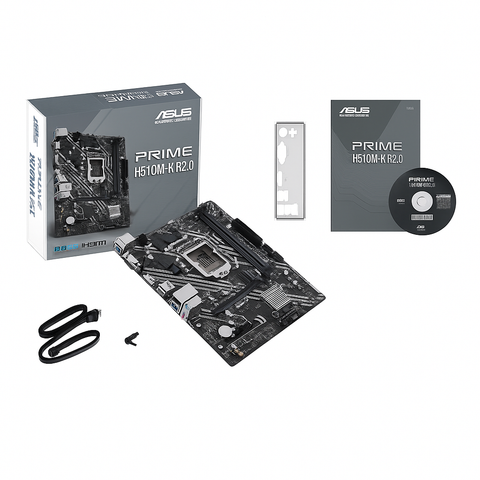 ASUS PRIME H510M-K R2.0 Tarjeta Madre Micro-ATX LGA1200, DDR4, PCIe 4.0, SATA, USB 3.2 – Motherboard para Intel