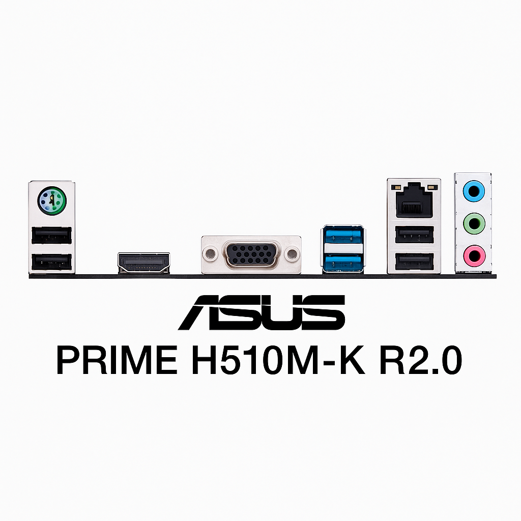 ASUS PRIME H510M-K R2.0 Tarjeta Madre Micro-ATX LGA1200, DDR4, PCIe 4.0, SATA, USB 3.2 – Motherboard para Intel