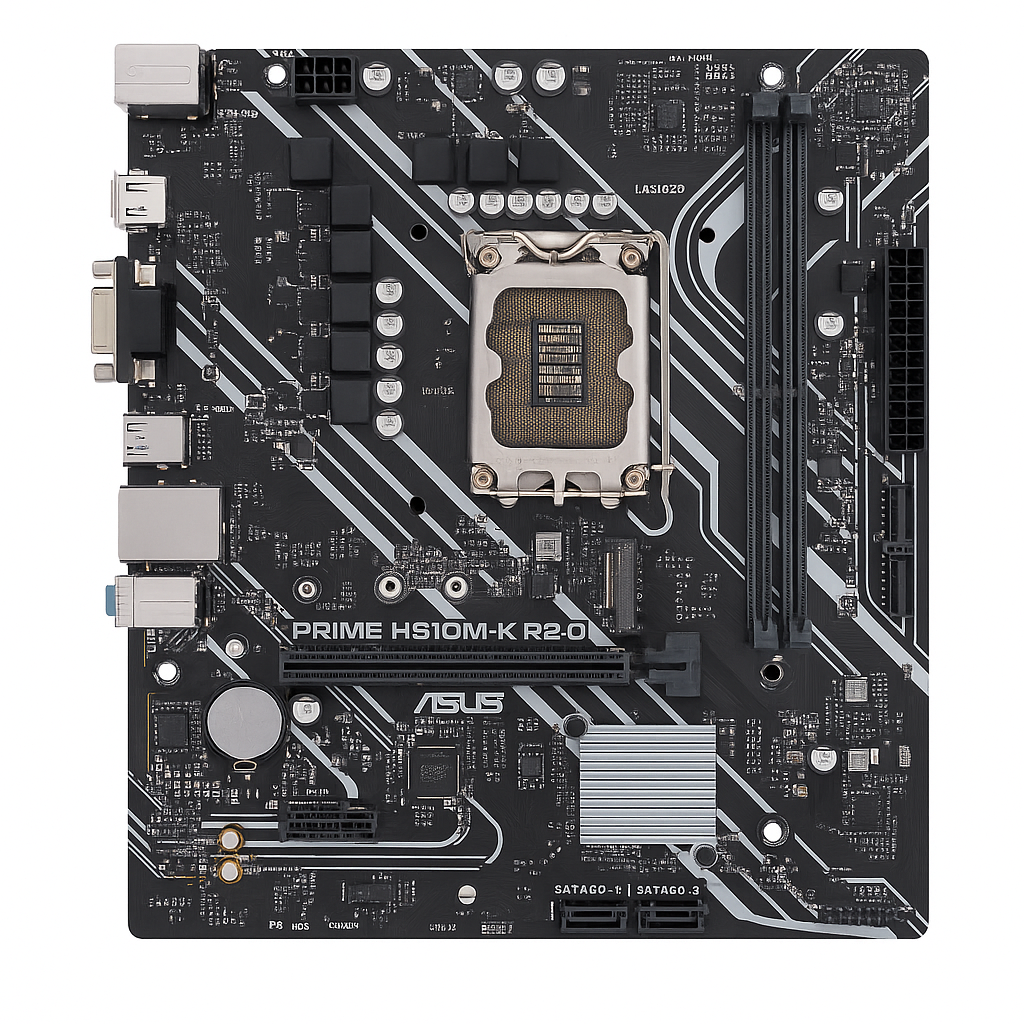 ASUS PRIME H510M-K R2.0 Tarjeta Madre Micro-ATX LGA1200, DDR4, PCIe 4.0, SATA, USB 3.2 – Motherboard para Intel