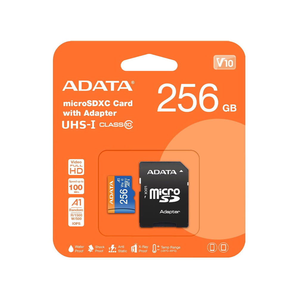 MicroSD 256GB ADATA Premier UHS-I Clase 10 con Adaptador AUSDX256GUICL10