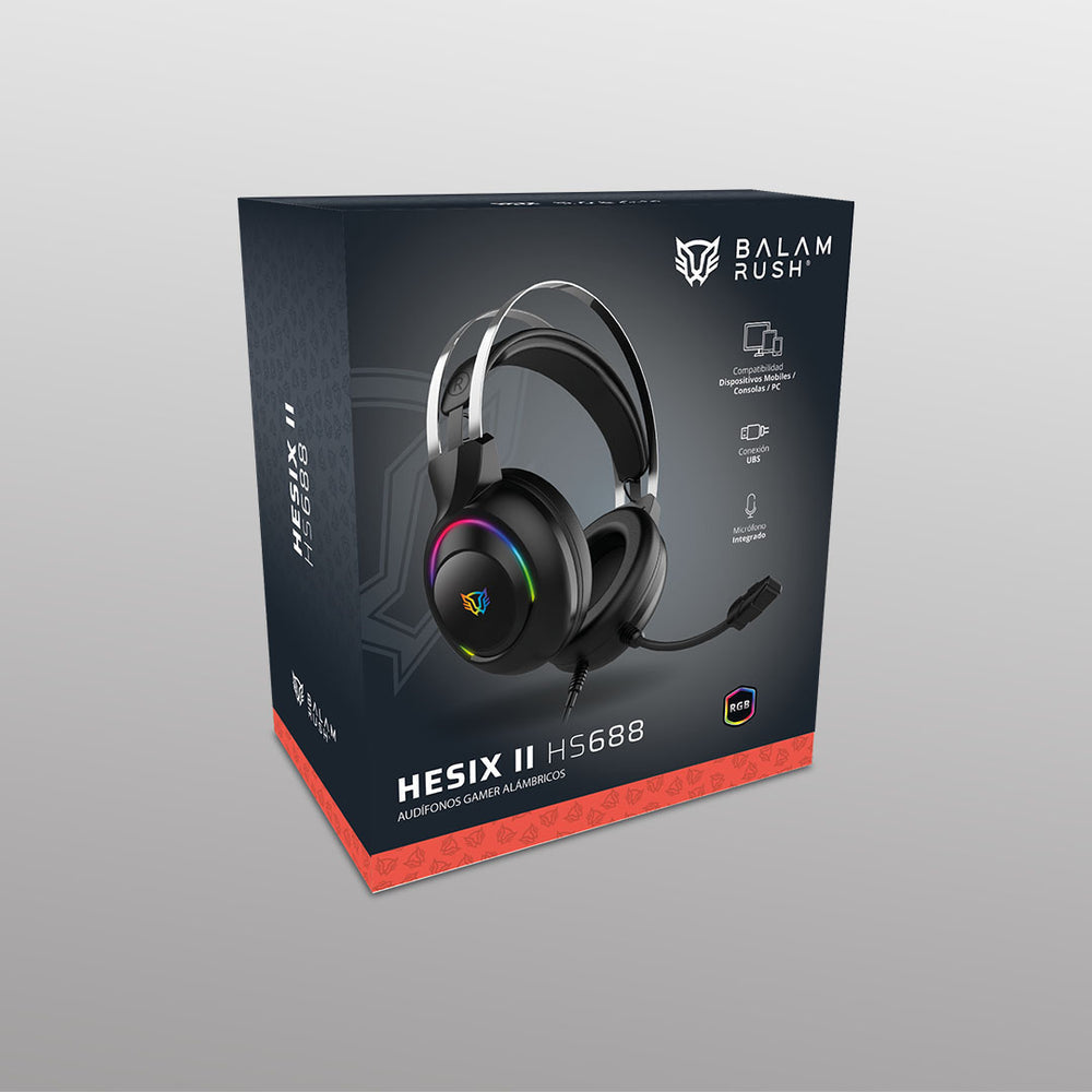 Balam Rush Hesix II HS688, Diadema, Over-Ear, Conector 1 x 3.5mm