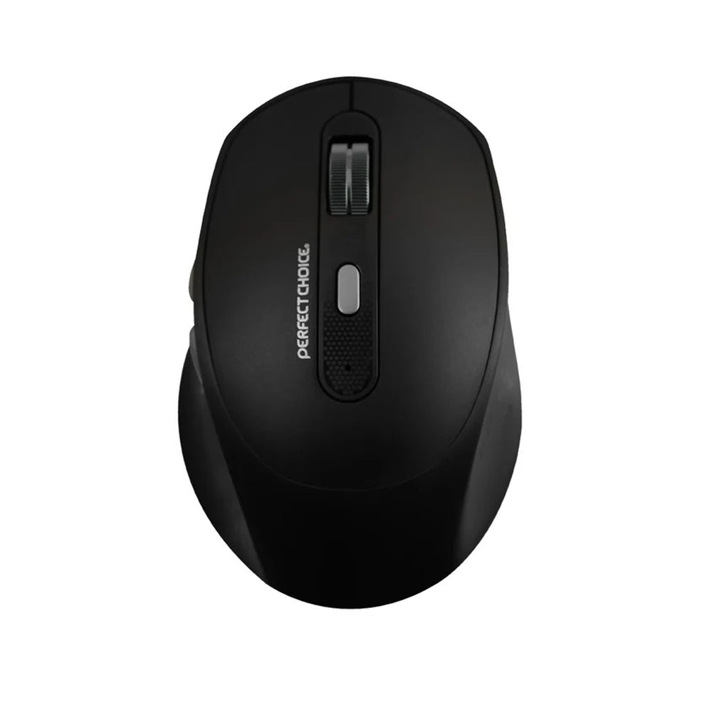 Mouse Inalámbrico Recargable Clic Silencioso Clix Negro PERFECT CHOICE