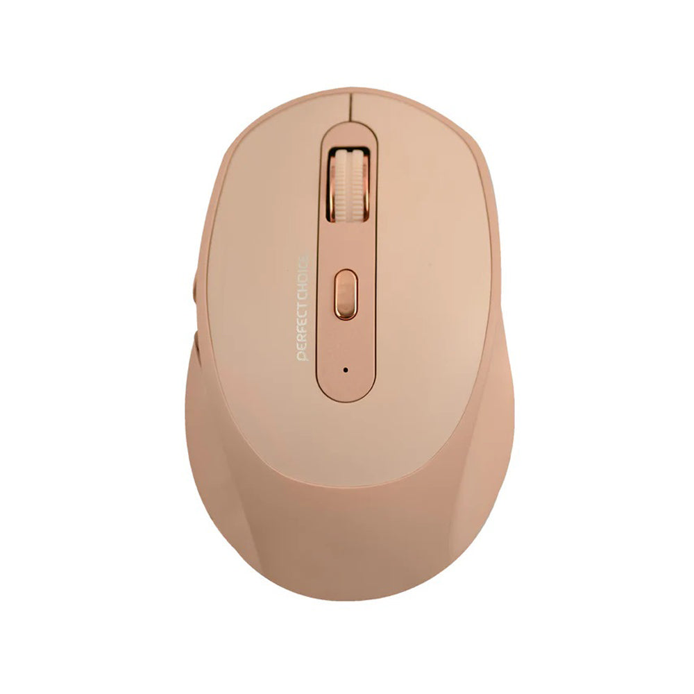 Mouse Inalámbrico Recargable Clic Silencioso Clix Caqui PERFECT CHOICE