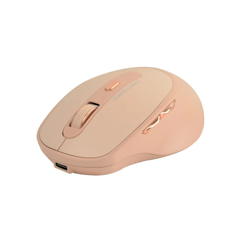 Mouse Inalámbrico Recargable Clic Silencioso Clix Caqui PERFECT CHOICE