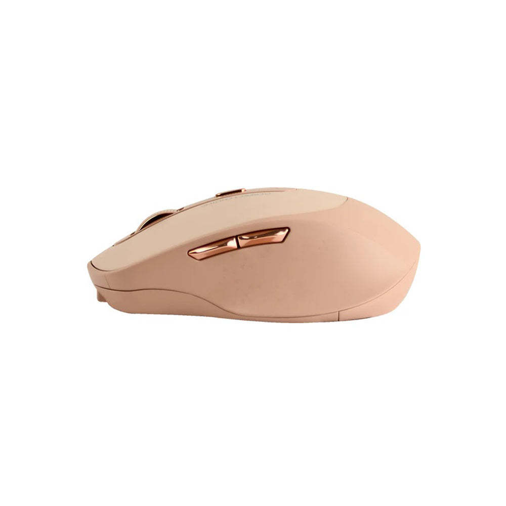 Mouse Inalámbrico Recargable Clic Silencioso Clix Caqui PERFECT CHOICE