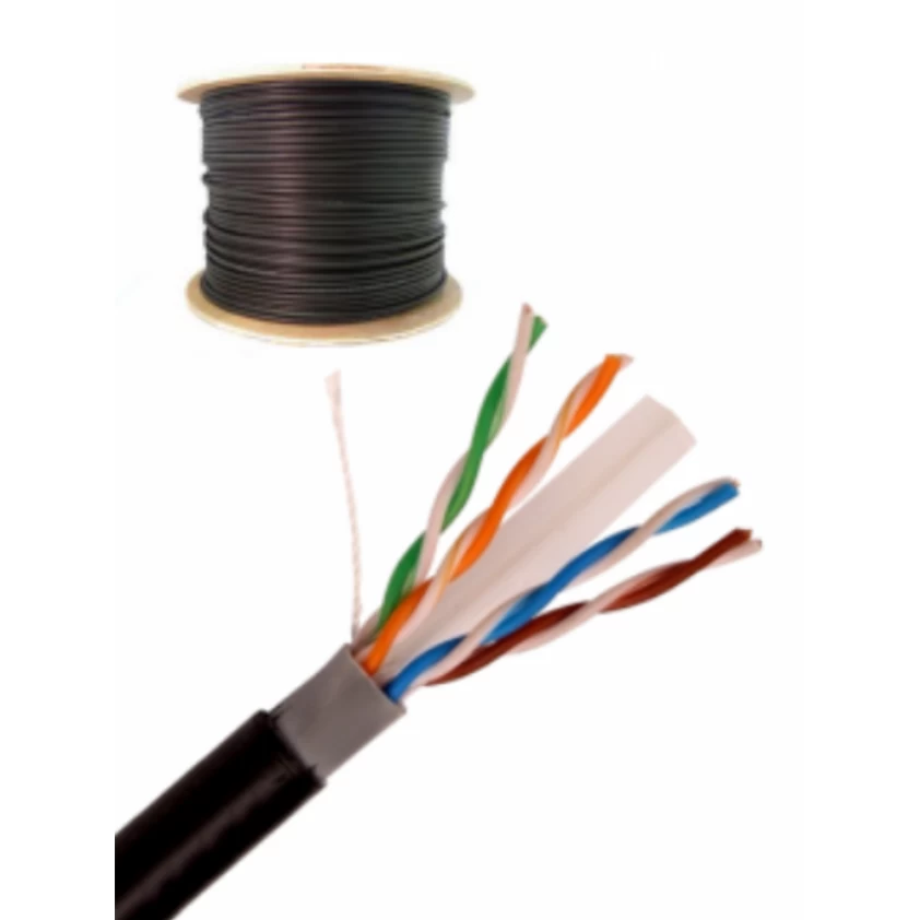Bobina Cable UTP Cat6 CCA 305m Exterior Negro Saxxon OUTPCAT6CCAEXT