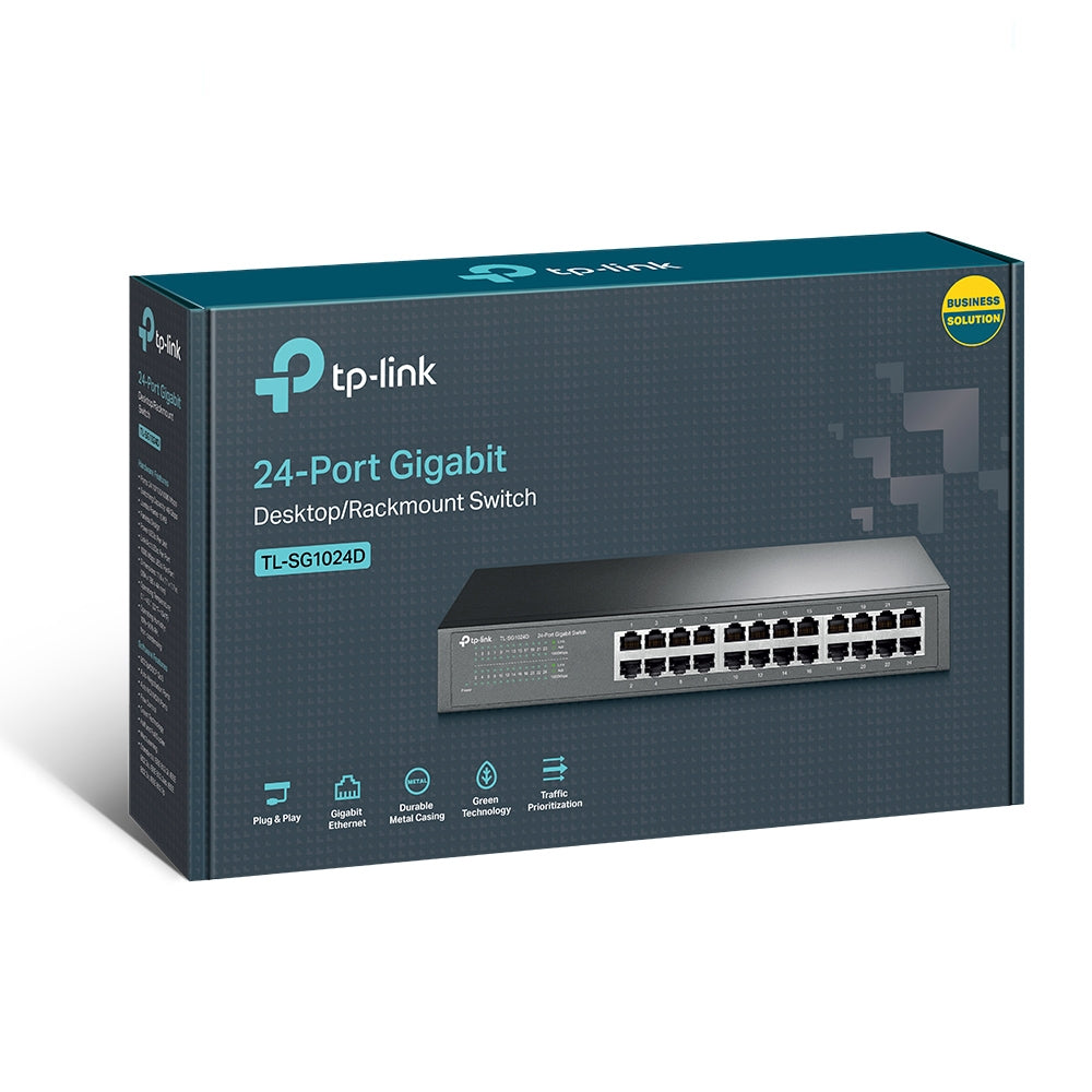Switch TP-Link TL-SG1024D 24 Puertos Gigabit Rack o Escritorio