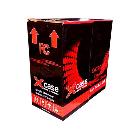 Cable UTP Cat5 Xcase 100m Doble Forro Gris Bobina