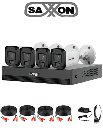 Kit de Videovigilancia Saxxon 4 Cámaras Bullet 2MP DVR 4 Canales